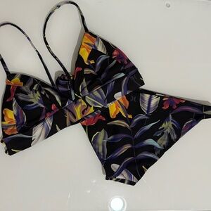 Hurley Bikini - Women Small - Black Floral